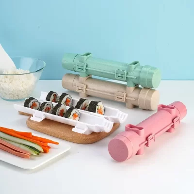 Fabricante de sushi rápido rolo japonês molde arroz bazuca carne vegetal rolamento diy sushi que faz a máquina casa cozinha gadgets ferramentas