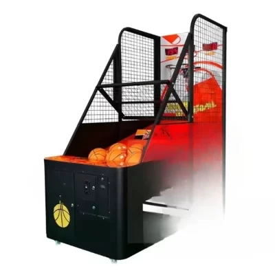 Máquina de jogo de arcade de basquete de rua dobrável operada por moedas máquina de tiro de basquete máquina de treinamento de basquete