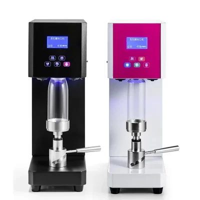 Máquina comercial de selagem de latas de plástico, 220v, automática, seladora de bebidas, copo, leite, chá, equipamento completo