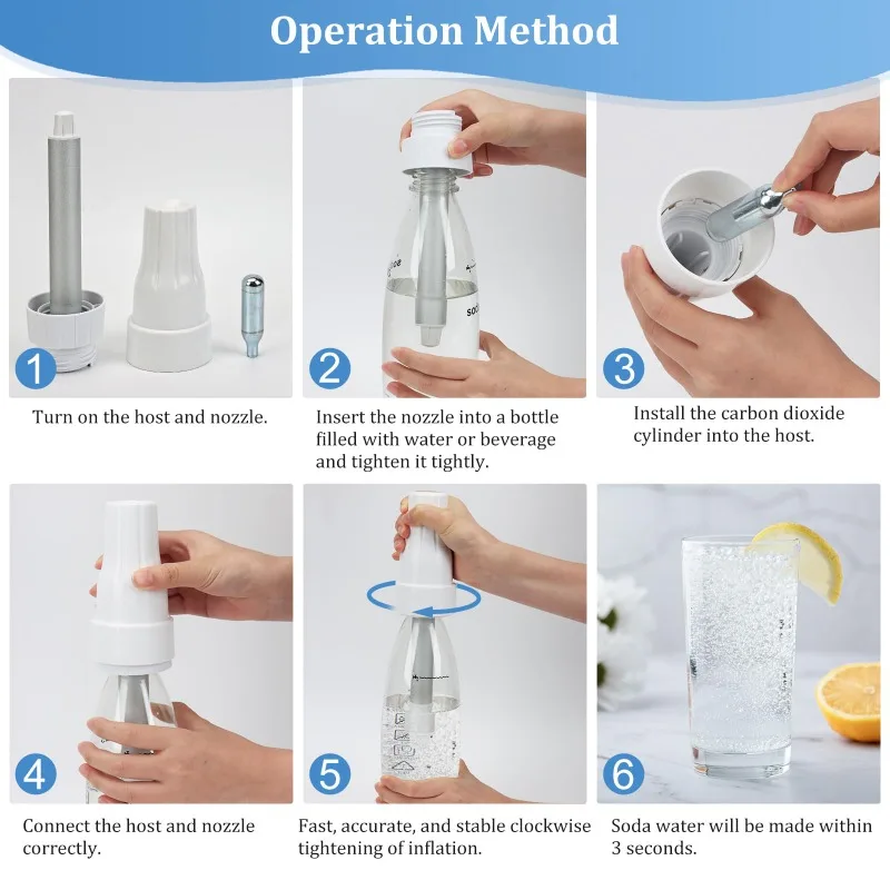 Home Soda Maker (Máquina de água com gás): para bebidas gaseificadas caseiras, ideal para cola e outros refrigerantes caseiros frios - Image 4