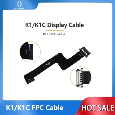 Creality K1/K1C/Ender 3V3 Cabo de conexão de tela de exibição Cabo FPC preto L162mm para impressora 3D K1C Ender 3V3