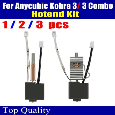 Hotend para anycubic kobra 3 combo hotend kit termistor garganta aquecedor bloco para k3 combo hot end dissipador de calor peças acessórios