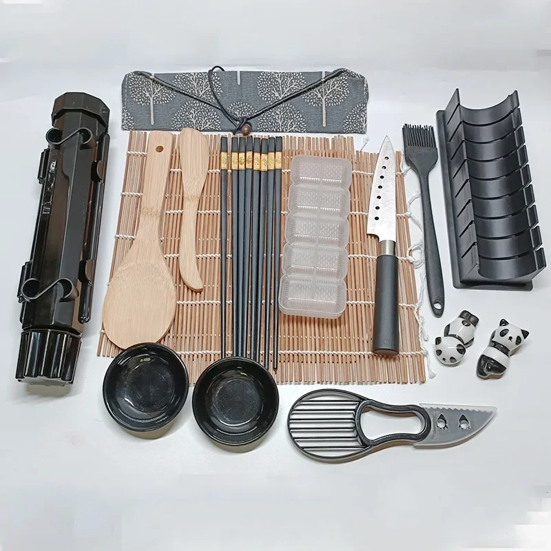 Conjunto de máquina para fazer sushi, molde para sushi, kit de rolo bazuca, vegetais, carne, esteira de bambu, faça você mesmo, ferramentas de cozinha, acessórios n3 - Image 3
