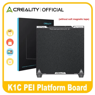 Placa de construção Creality K1C 235x235mm Folha PEI Placa de cama de aço com mola flexível magnética para K1/K1C/Ender 3/Ender V3 KE/SE