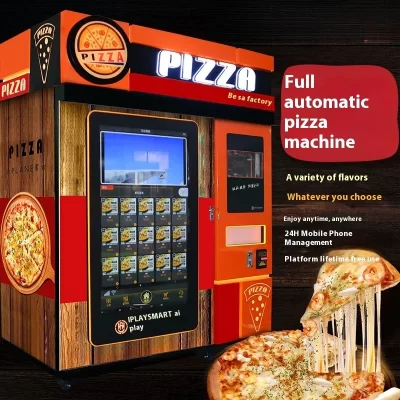Máquina de venda automática de pizza, máquina de pizza com forno, pizza aquecida e cozida, máquina de pizza de hambúrguer