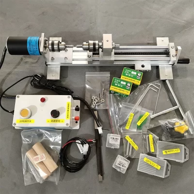 Micro torno multifuncional 180w, moagem e polimento, processamento de contas, mini torno para trabalhar madeira diy, 2000-6000rpm