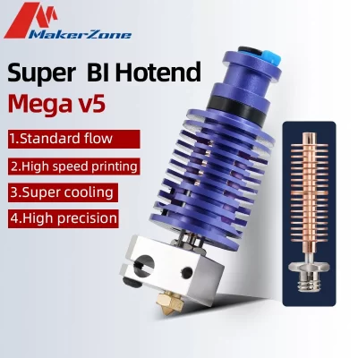 Todo o metal i3 mega hotend atualizado v5 j cabeça de alta qualidade 0.4mm bocal para anycubic mega-s chiron flsun extrusora 1.75mm filamento