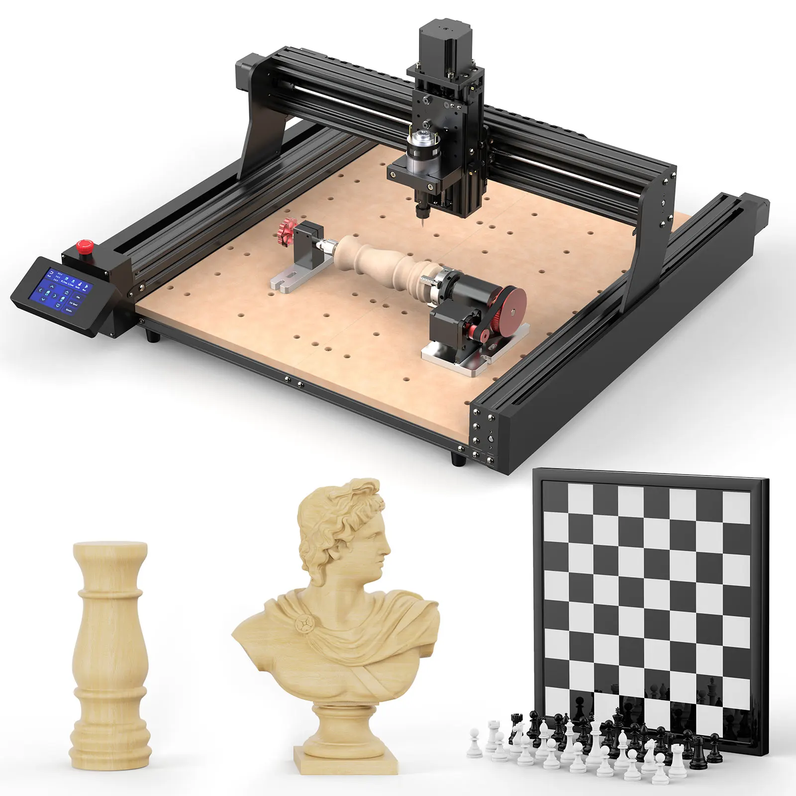 Twotrees kit de módulo rotativo cnc de 4o eixo para rolo rotativo ttc450/ttc 450 pro para gravura de latas de objetos cilíndricos - Image 4