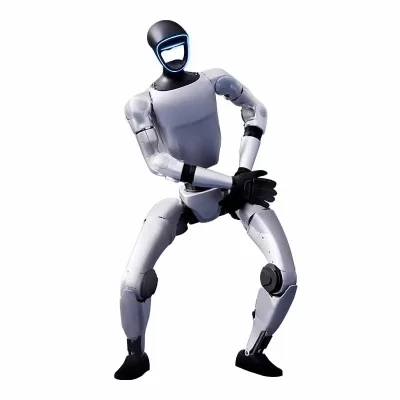 Robô humanóide inteligente básico de inteligência artificial mais flexível