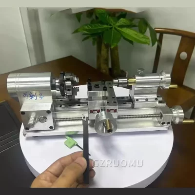 Diy mini torno multifuncional doméstico carpintaria caseira pequeno torno portátil desktop micro-torno 110v-220v 100-2500r/min