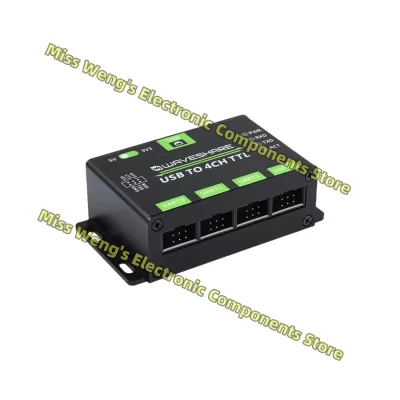 Usb de grau industrial para 4 canais ttl/uart escudo de liga de alumínio módulo de conversão de comunicação serial universal usb para 4ch ttl