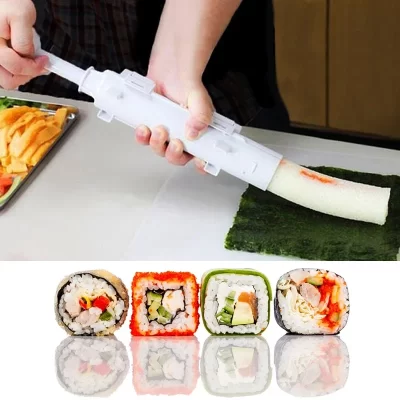 DIY Sushi Making Machine, Rolo, Arroz Mold, Bazooka, Vegetal, Meat Rolling Tool, Acessórios de Cozinha, Novo