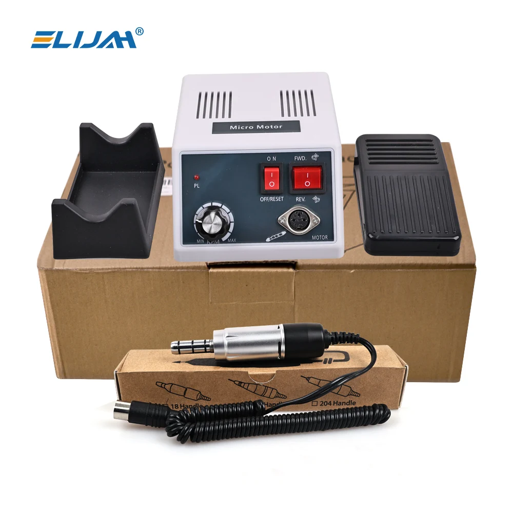 ELIJAH 35000 RPM Micromotor do tipo E da máquina de polimento para a ferramenta de manicure da moladora da alça do equipamento de polimento da dentura - Image 3