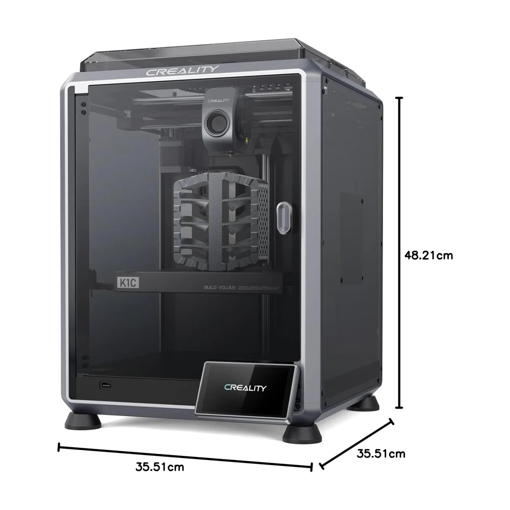 Creality k1c impressora 3d com câmera ai 600 mm/s impressão de alta velocidade auto nivelamento fibra de carbono preenchido impressora extrusora totalmente metálica - Image 6