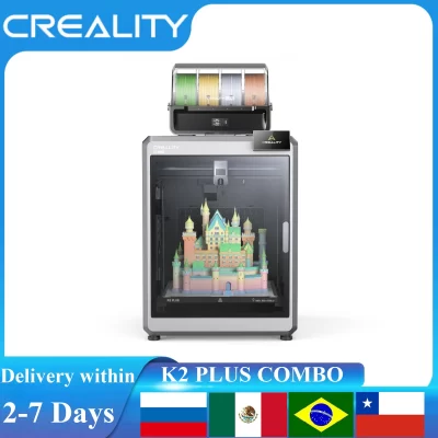 Creality k2 plus combo impressora 3d 600 mm/s velocidade 350*350*350mm área de impressão dupla câmera ai toda a impressora 3d multicolorida de metal