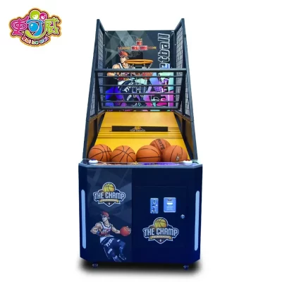 Máquina de jogo de tiro de basquete dobrável de luxo para crianças equipamentos de entretenimento interno móvel basquete diversão playground