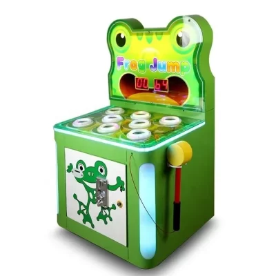 L Coin empurrador bilhete redenção bateu sapo máquina de jogo de salto sapo louco máquina de jogo de martelo de sapo