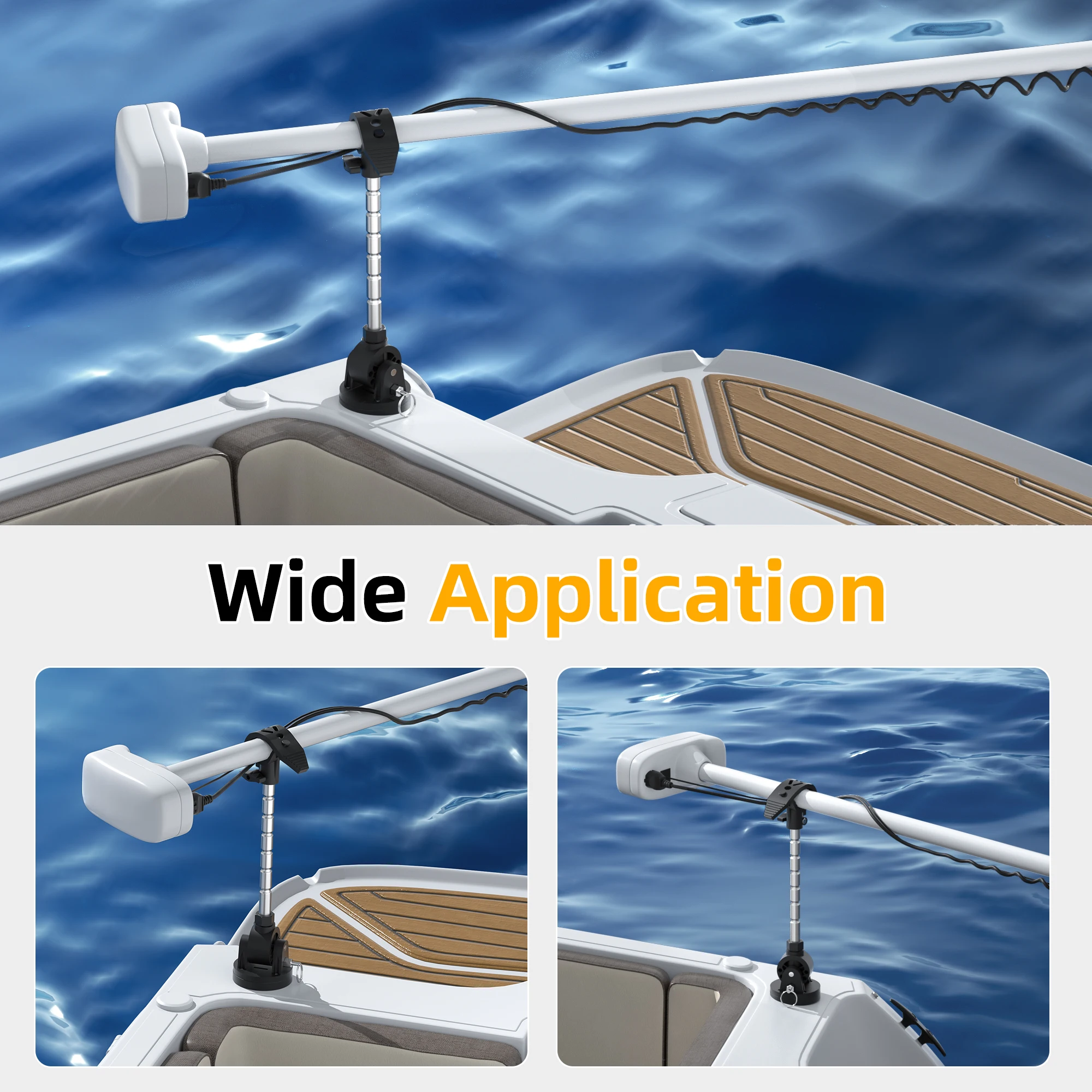 Suporte estabilizador de motor de pesca aplicável para Minn Kota Terrova/Riptide Ulterra/Riptide PowerDrive e grau marinho ajustável - Image 6