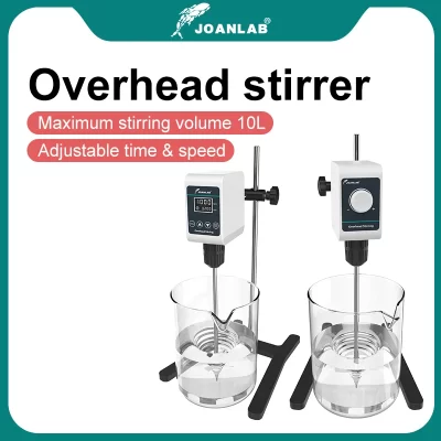 JOANLAB Agitador de laboratório com display digital Agitador suspenso Misturador elétrico Equipamento de laboratório 5/10L 1200rpm 110/220V OS-10S