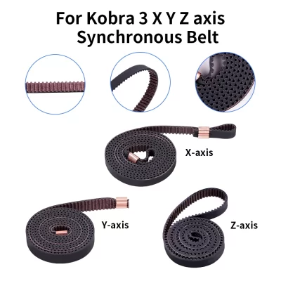 Para anycubic kobra 3 combo cinto síncrono x-axis y-axis z 6mm/8mm largura cinto de alta qualidade peças de impressora 3d para kobra 3