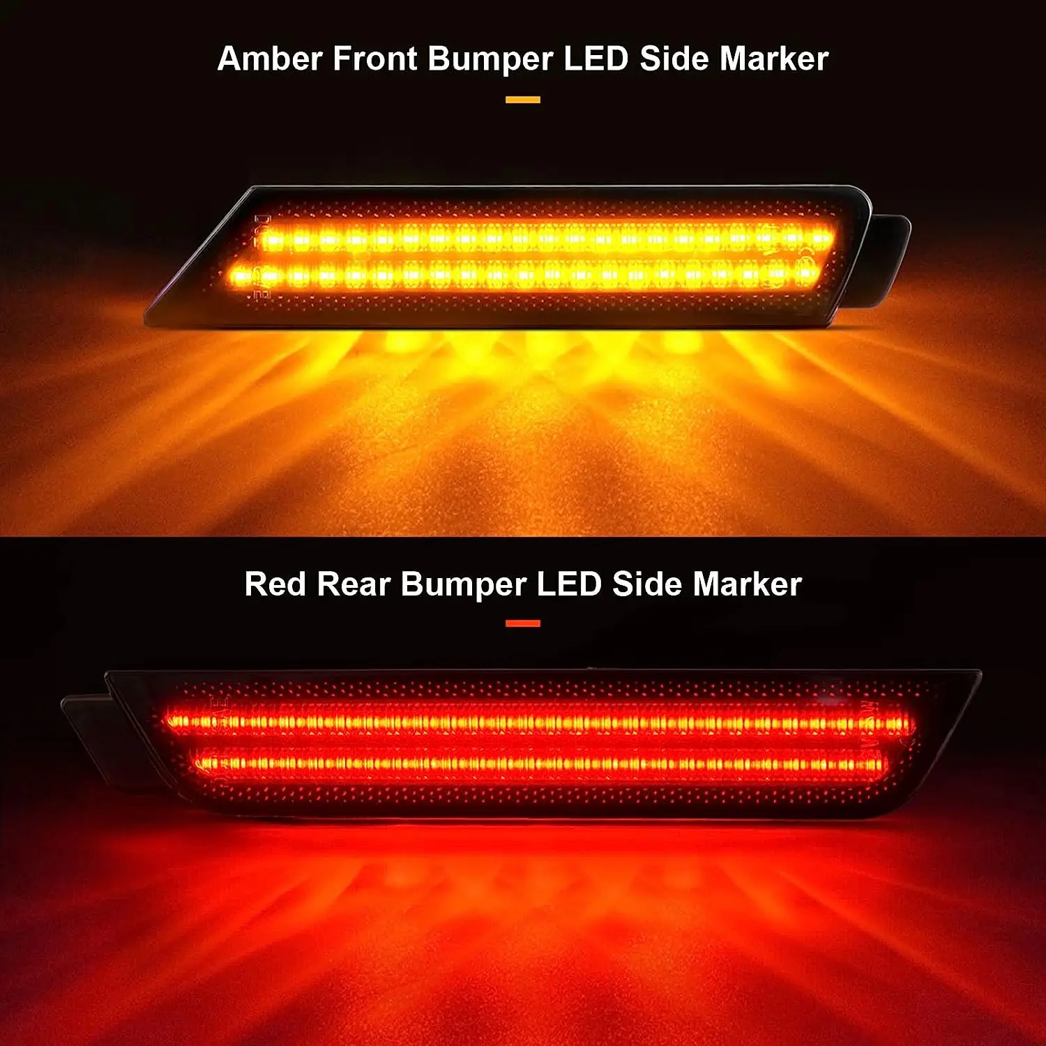 4x lente fumada led kit de luz marcador lateral para chevy 2010 2011 2012 2013 2014 2015 camaro para chevrolet lâmpadas dianteiras/traseira vermelho/âmbar - Image 2