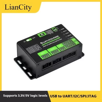 Snowy USB para UART/I2C/SPI/JTAG tipo trilho conversor multi-interface, suporte para nível 3.3/5 V