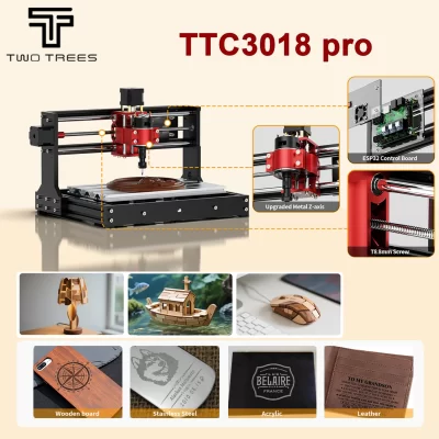 Twotrees ttc3018 pro roteador cnc para madeira metal acrílico pcb pvc suporte de corte cartão de armazenamento expansão 3018 máquina de corte cnc