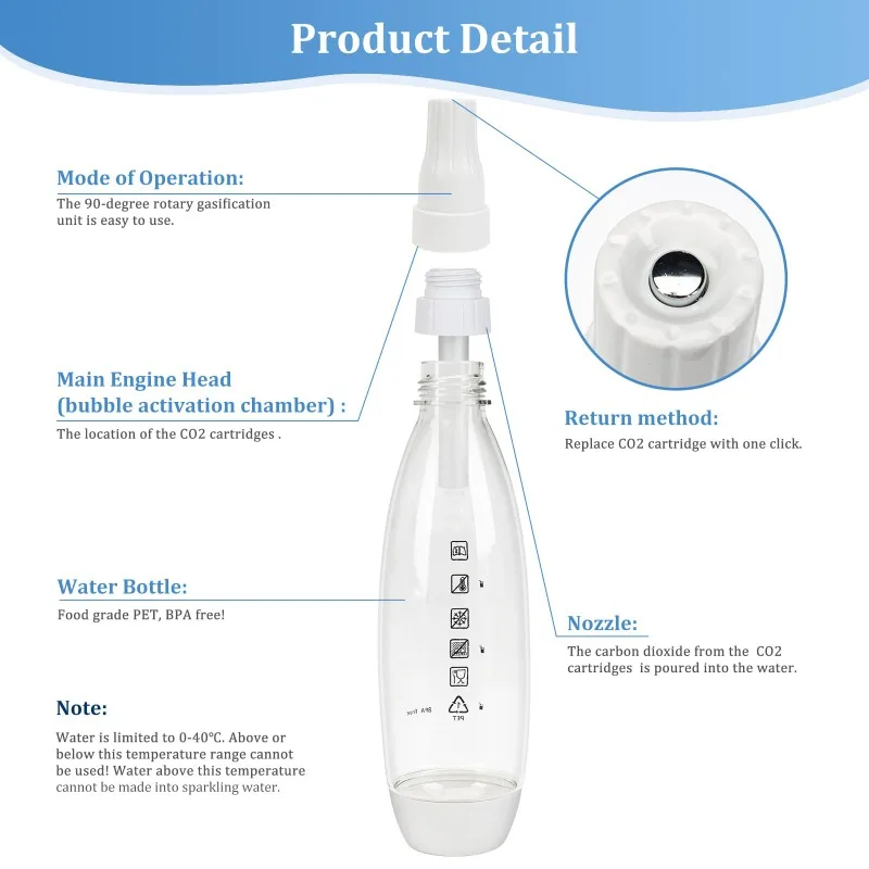 Home Soda Maker (Máquina de água com gás): para bebidas gaseificadas caseiras, ideal para cola e outros refrigerantes caseiros frios - Image 5