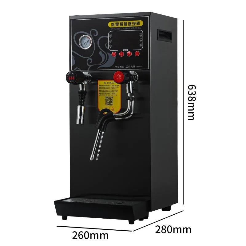 Máquina elétrica de água fervente 12l, batedor de leite comercial, vapor, água fervente, dupla finalidade, máquina de espuma de leite - Image 4