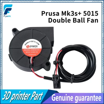 Prusa i3 MK3 MK3S + DC 5V 5015 50mm Ventilador de resfriamento radial com rolamento de esferas duplo Ventilador de impressão frontal Cooler Radiador Peças de impressora 3D