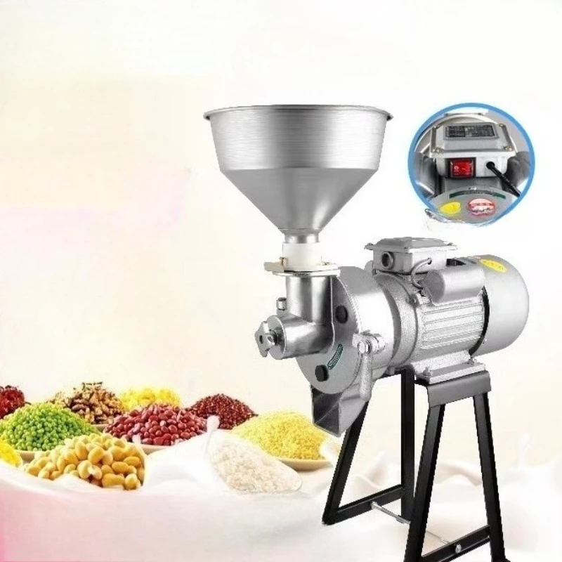 Máquina doméstica de leite de arroz 220v, leite de soja, tofu, automática, fresadora de pedra, seco, molhado, dupla utilização - Image 2