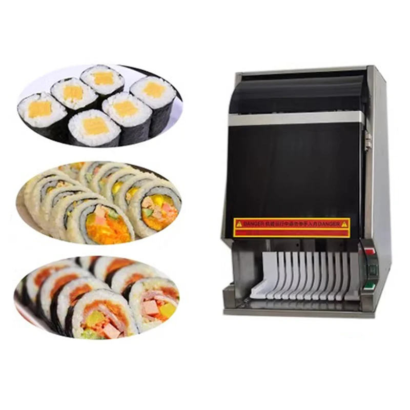 Cortador comercial de sushi, rolo automático de sushi, 8 / 10 / 12 peças, máquina de corte de rolo de arroz, fatiador de sushi para lancheiro - Image 3