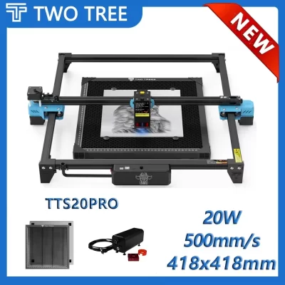 Twotrees TTS-20 pro máquina de gravação a laser esp32 controle mestre vários materiais diy madeira gravador a laser máquinas corte