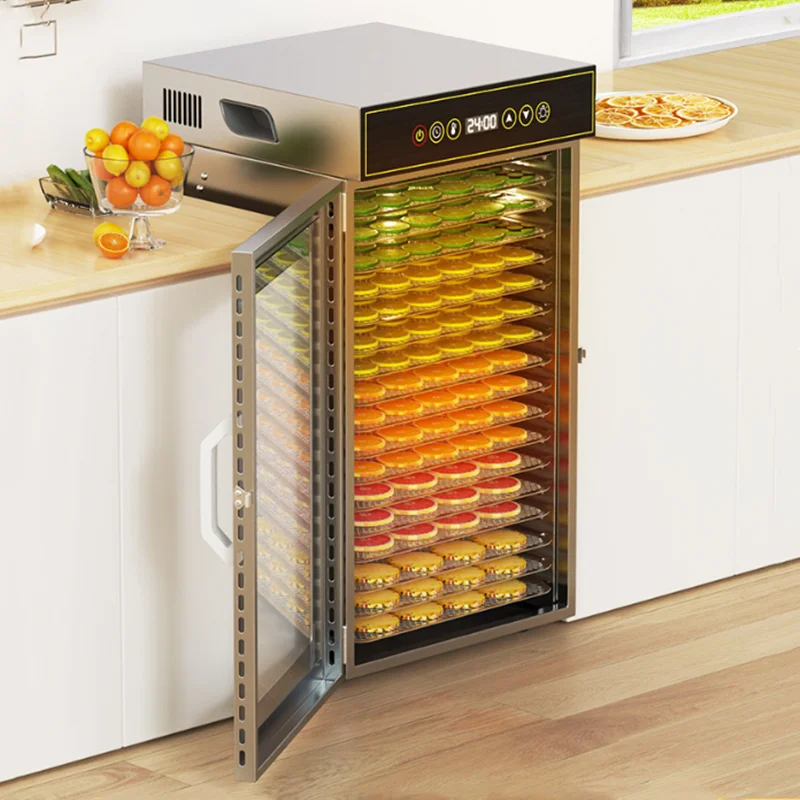 Desidratador de alimentos de aço inoxidável premium de 18 camadas para uso comercial e doméstico, secagem ajustável e eficiente em termos de energia para frutas/carne/arbas - Image 2