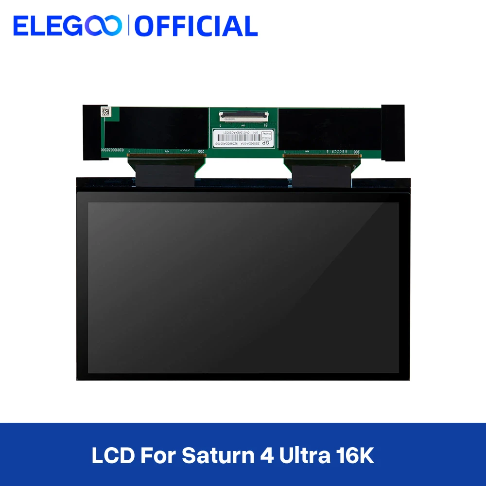 ELEGOO Tela LCD Mono 10 '' 16K com Resolução 15120 × 6230 e Vidro Temperado 9H para Impressora 3D SATURN 4 ULTRA 16K MSLA