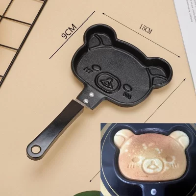 Japonês bonito rilakkuma ovo frito antiaderente pan mini muffin casa frigideira criativo dos desenhos animados molde pan café da manhã.