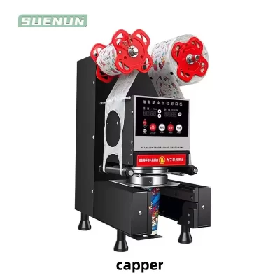 Máquina comercial de selagem de copos, leite, loja de chá, selador de copos totalmente automático, suco de café, soja, bebida, selador de calor