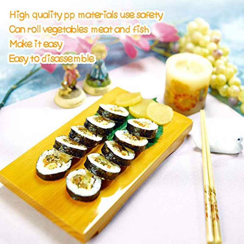 Máquina japonesa de sushi, molde de bola de arroz, rolo DIY, ferramenta antiaderente de carne vegetal, suprimentos de cozinha - Image 4