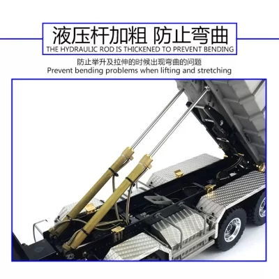 1/14 truck remote control model toy roll tarp metal truck bed hydraulic kit roll tarp all dump truck conversion LESU