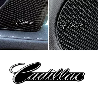 4 pçs alto-falantes de som de áudio do carro adesivos decalques estilo para cadillac escalade deville sevilha xt5 xts cts bls sls acessórios