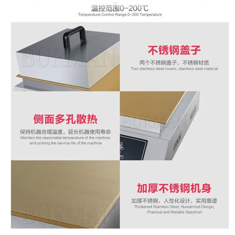 Fabricante japonês macio das panquecas do suflé, máquina dos petiscos, cabeça dobro, 110 V, 220V - Image 6