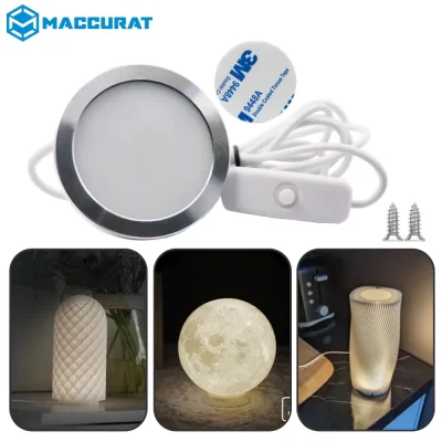 Bambu laboratório lâmpada led kit-001 kit imprimível 3d diy makerworld mh001 modelo criativo peças 3d lâmpada noturna imprimível