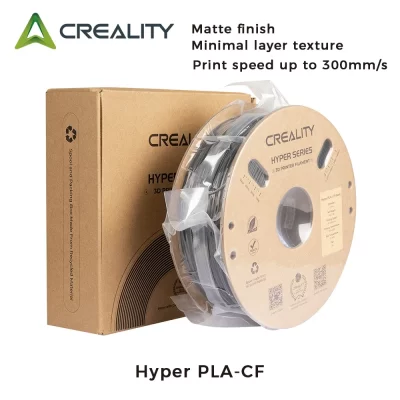 Creality hyper PLA-CF filamento de impressora 3d com acabamento fosco para k1c/k1 max 1.75mm 1.0kg 300 mm/s velocidade de impressão materiais de impressão 3d