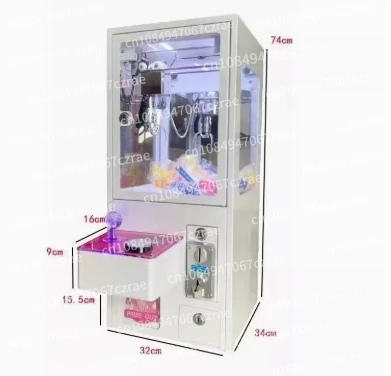 Máquina de agarrar bonecas, máquina de boneca, mini doces que funcionam com moedas, brinquedo para torcer ovos, tamanho médio