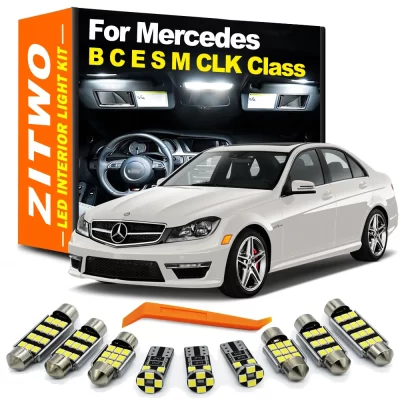Kit completo de luz LED interior do carro, lâmpada para Mercedes Benz C E S classe W202 W203 W204 S203 S203 W210 W211 W212 S212 S212 W220 W221