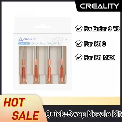 Creality-Kit de Bicos de Troca Rápida, Bico de Aço Endurecido, Alta Velocidade para K1C, Ender 3, V3, Unicórnio, 4PCs, 0.4mm, 0.6mm, 0.8mm, K1C, 4PCs