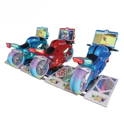 Simulador transfronteiriço operado por moeda, videogame de arcada, carro de corrida 3d, motocicleta, passeios de kiddies para venda