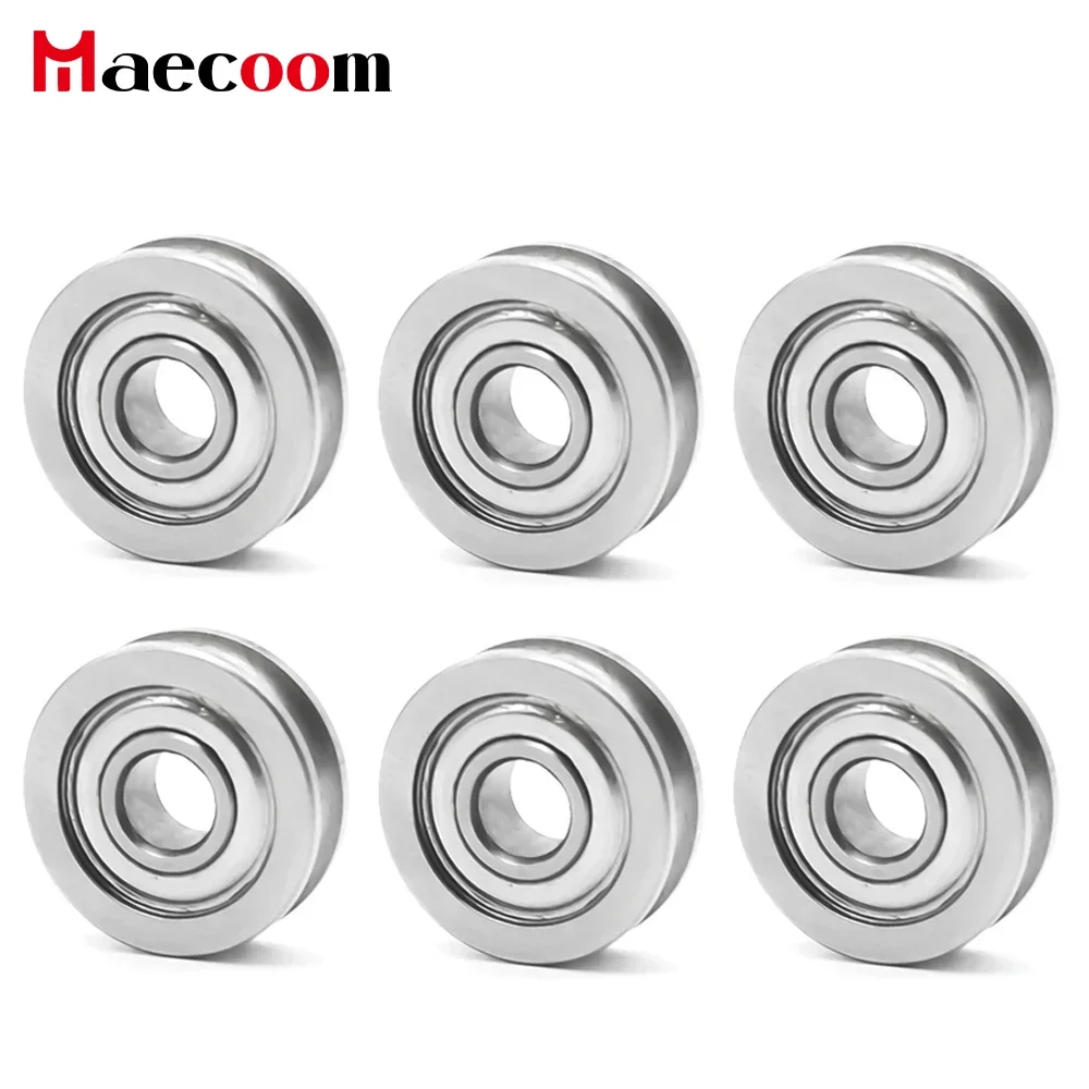 1/5/20/100 peças rolamentos com ranhura em u u604zz 4x13x4mm roda para impressora 3d polia de correia intermediária trilho guia 604uu peças de extrusora