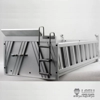 LESU 450MM Metal Cargo Bucket Container A RC Parts for 1/14 8X8 Hydraulic RC Dumper Truck Trailer Tamiyaya Remote Control Toys