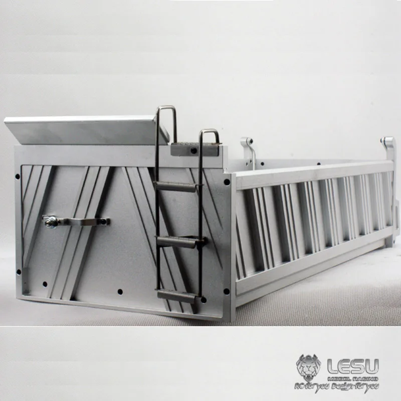 LESU 450MM Metal Cargo Bucket Container A RC Parts for 1/14 8X8 Hydraulic RC Dumper Truck Trailer Tamiyaya Remote Control Toys